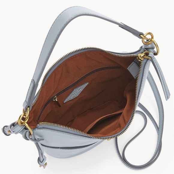 Fossil Talulla Small Hobo Shoulder Bag Blue Leather SHB3035180 NWT $230 MSRP FS - Picture 4 of 4